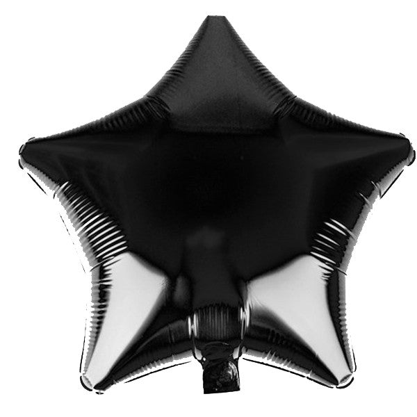 18" Siyah Yıldız Folyo Balon 10'lu Paket