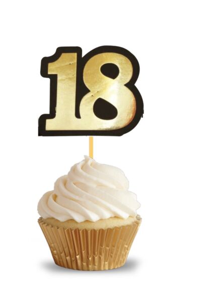 Kürdan 18 Yaş Siyah Gold Varaklı 10'lu