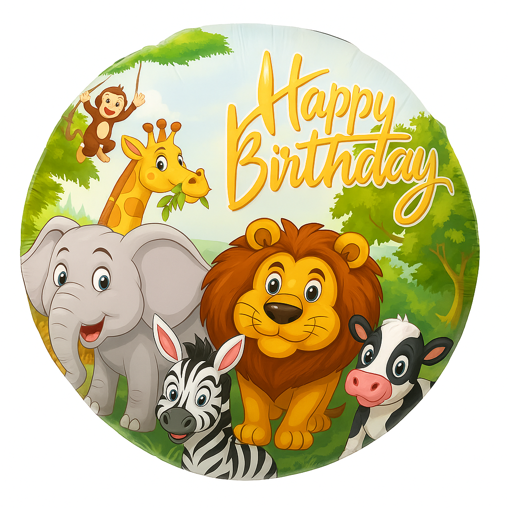 18" Safari Yuvarlak Folyo Balon