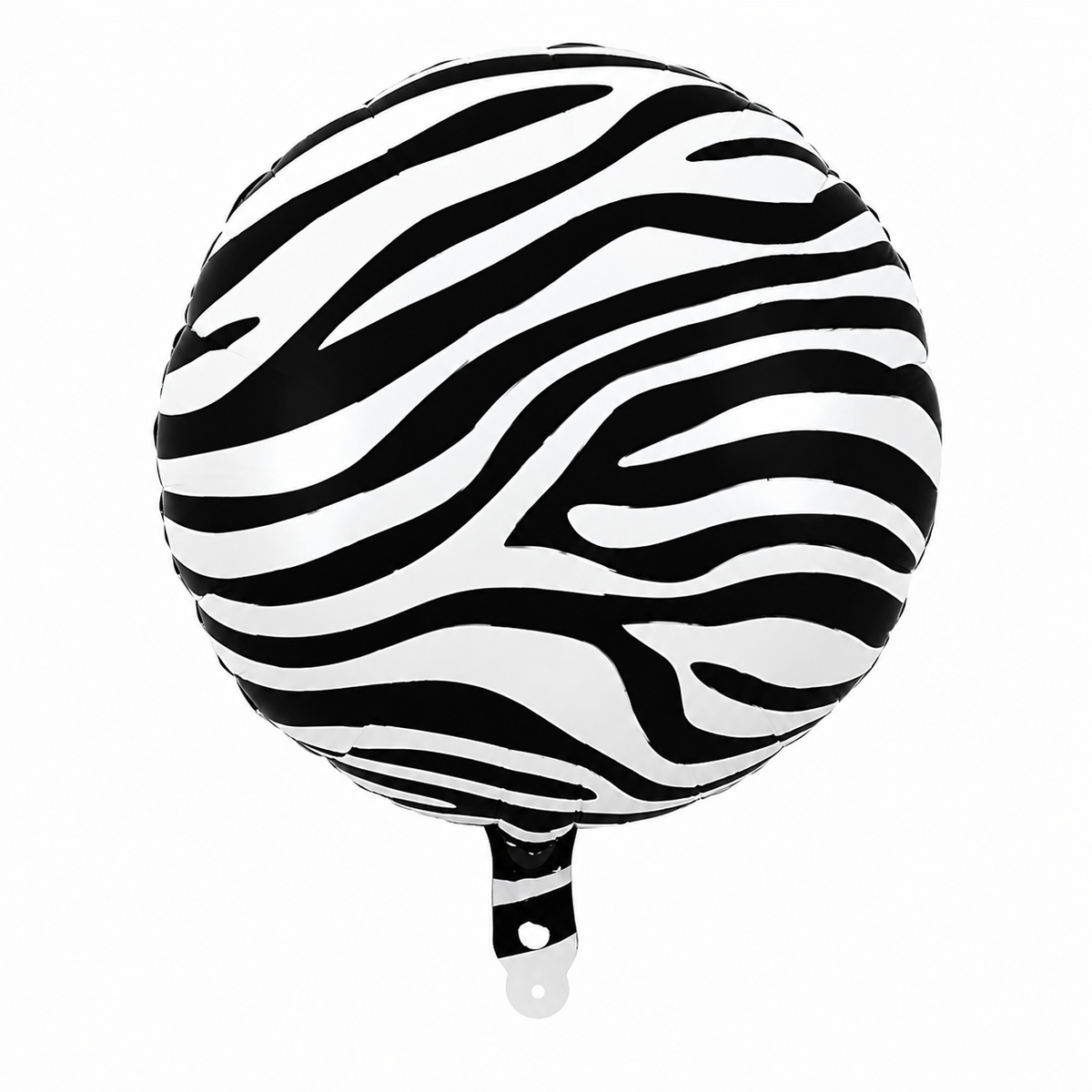 18" Zebra Desenli Yuvarlak Folyo Balon