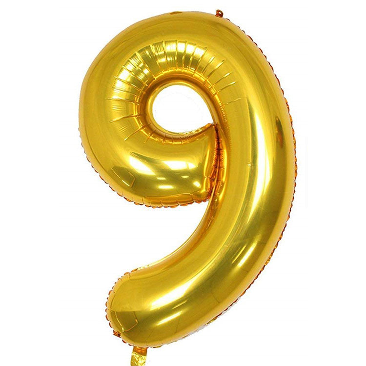 40" Gold Rakam Folyo Balon - 9