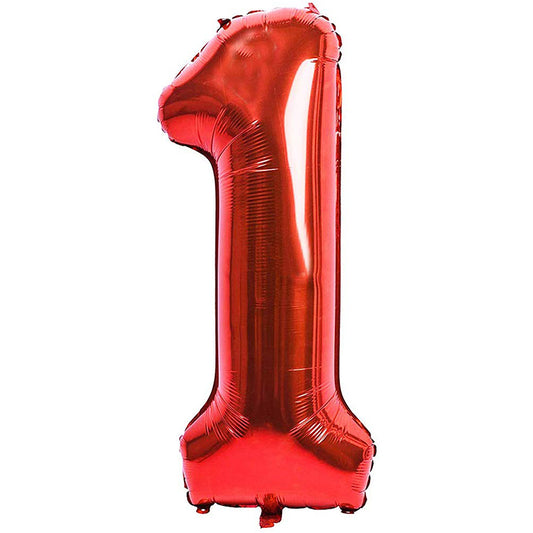 40" Kırmızı Rakam Folyo Balon - 1