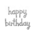 Gümüş Happy Birthday İmza Folyo Balon
