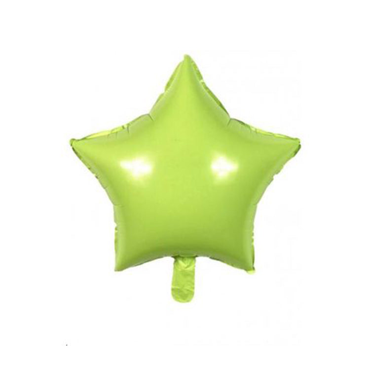 18" Makaron Yeşil Yıldız Folyo Balon