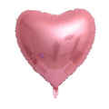 24" Parlak Pembe Kalp Folyo Balon