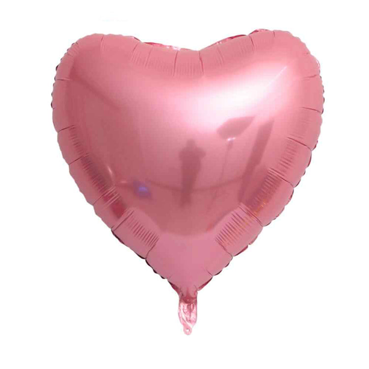 24" Parlak Pembe Kalp Folyo Balon