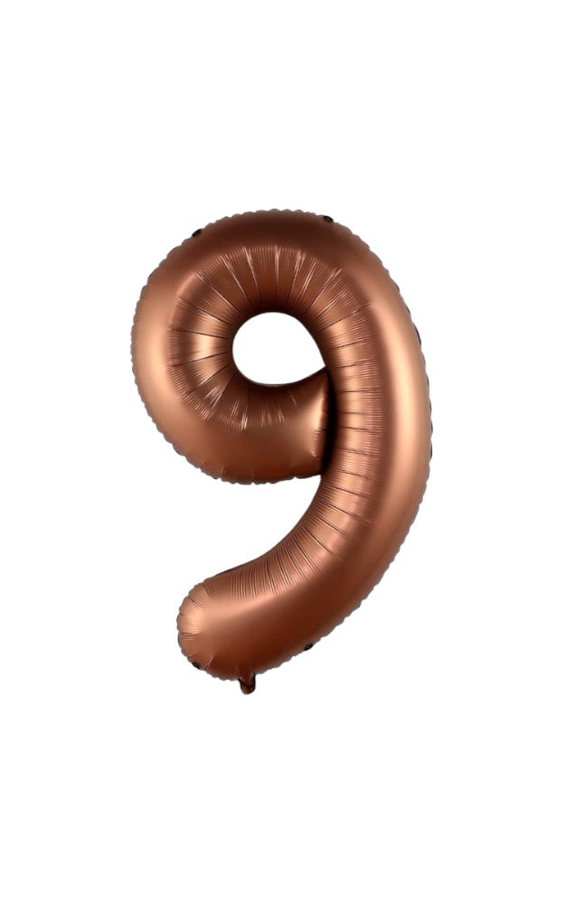 40" Çikolata Rakam Folyo Balon - 9