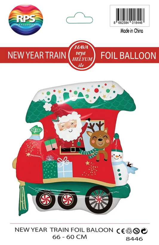 Yılbaşı Treni Folyo Balon