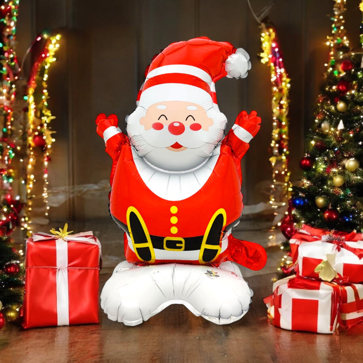 Ayaklı Küçük Oturan Noel Baba Folyo Balon