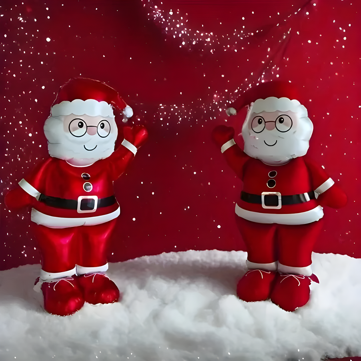 Ayaklı Büyük Kırmızı Noel Baba Folyo Balon