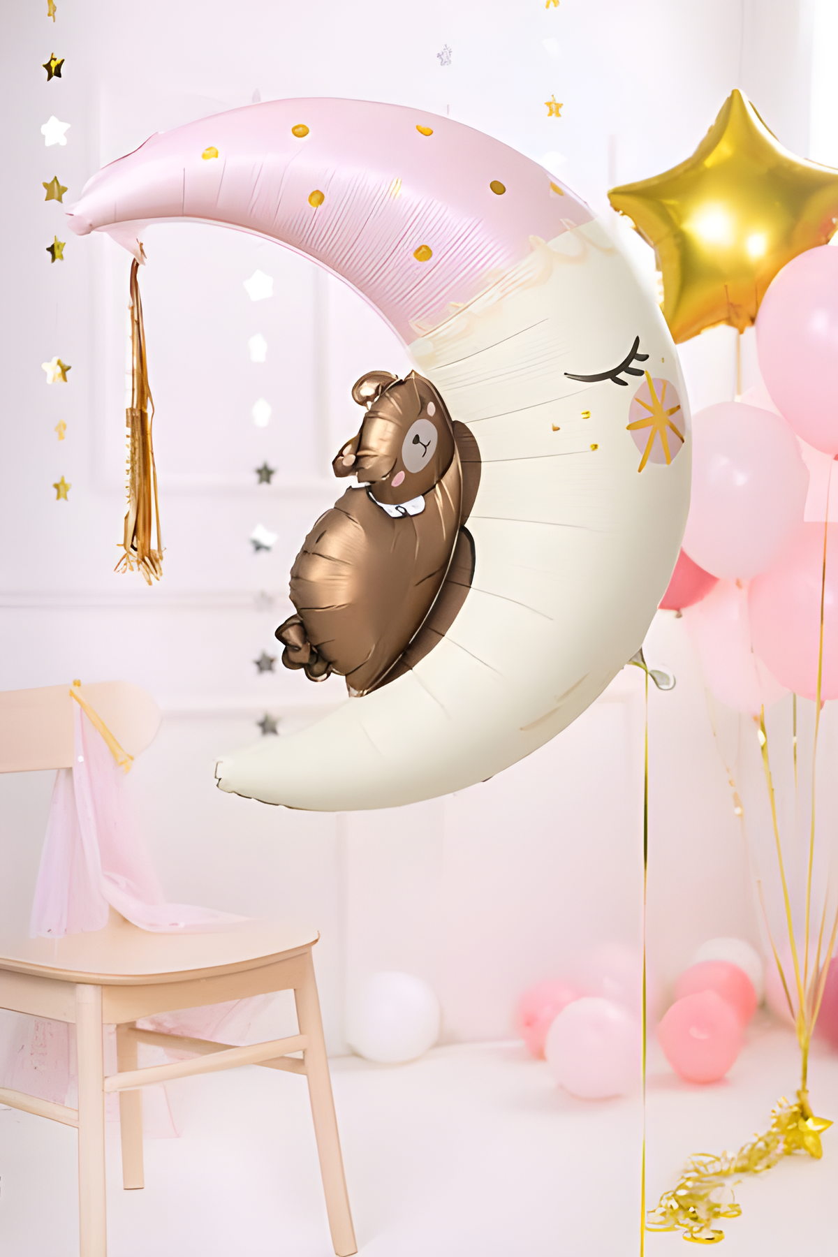 Ayılı Ay Folyo Balon