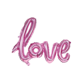 Pembe Love İmza Folyo Balon