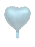 18" Saten Bebek Mavisi Kalp Folyo Balon 50'li Paket