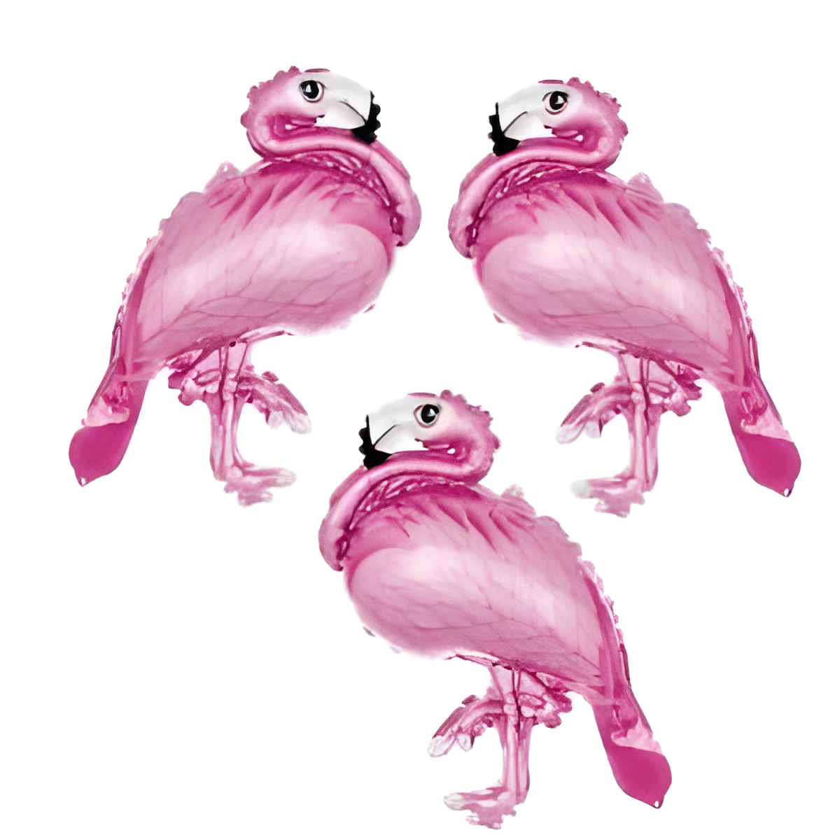 18" Mini Flamingo 3'lü Folyo Balon Seti
