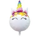 Kirpikli Çiçekli Unicorn Folyo Balon