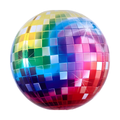 22" Çok Renkli Disco Topu Folyo Balon
