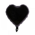 18" Parlak Siyah Kalp Folyo Balon