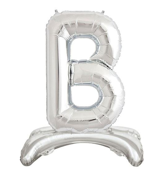 Ayaklı 34" Gümüş Harf Folyo Balon - B