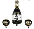 Happy New Year Şişe 3'lü Folyo Balon Seti