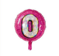 18" Pembe Rakam Folyo Balon