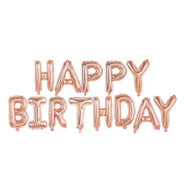 16" Bronze Happy Birthday Folyo Balon