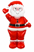 Ayaklı Büyük Kırmızı Noel Baba Folyo Balon