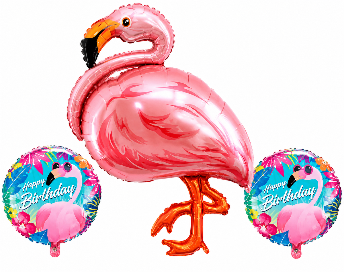 Flamingo 3'lü Folyo Balon Seti