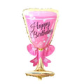 Folyo Balon Pembe Happy Birthday Bardak