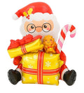 Gold Hediye Kutulu Oturan Noel Baba Folyo Balon