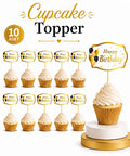 Kürdan Happy Birthday Beyaz Varaklı 10'lu
