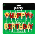 Sarı Kırmızı Happy Birthday Doğum Günü Mumu Seti