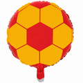 18" Sarı Kırmızı Futbol Topu Folyo Balon