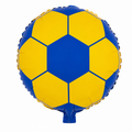 18" Sarı Lacivert Futbol Topu Folyo Balon