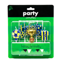 Sarı Lacivert Happy Birthday 4'lü Doğum Günü Mumu