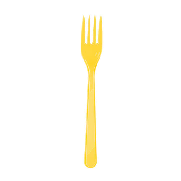 Plastik Çatal Sarı 25'li
