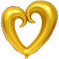 Ortası Boş Gold Kalp Folyo Balon