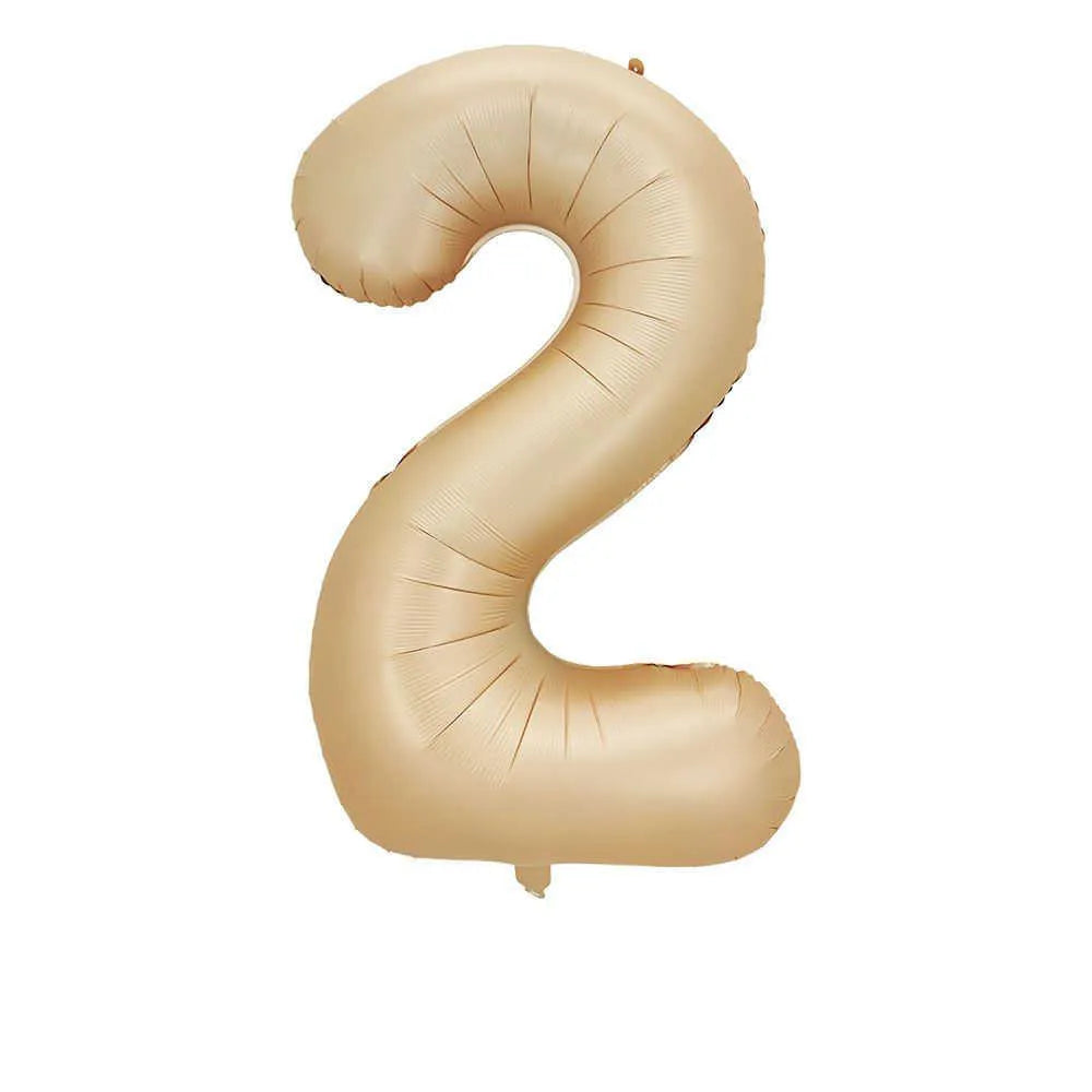 40" Karamel Rakam Folyo Balon - 2