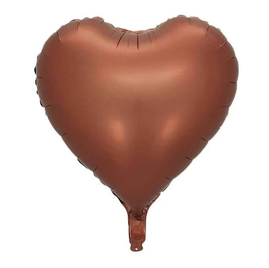 18" Saten Çikolata Kalp Folyo Balon 50'li Paket