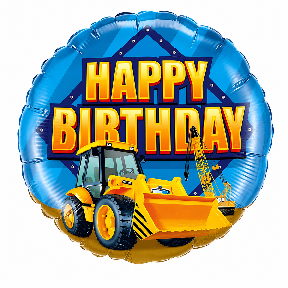 18" Kepçe Happy Birthday Yuvarlak Folyo Balon