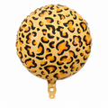 18" Leopar Desenli Yuvarlak Folyo Balon