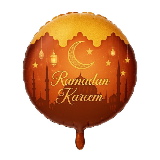 18" Ramadan Kareem Yuvarlak Folyo Balon