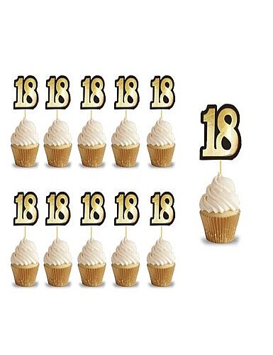 Kürdan 18 Yaş Siyah Gold Varaklı 10'lu