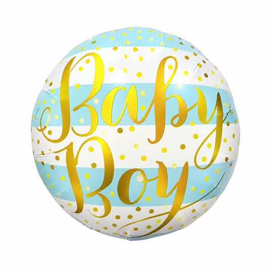 18" Mavi Bebek Yuvarlak Folyo Balon