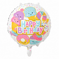 18" Dondurma Desenli Yuvarlak Folyo Balon