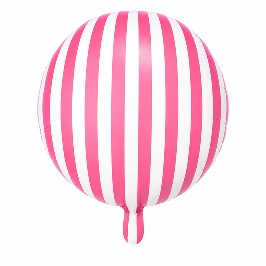 18" Pembe Beyaz Yuvarlak Folyo Balon