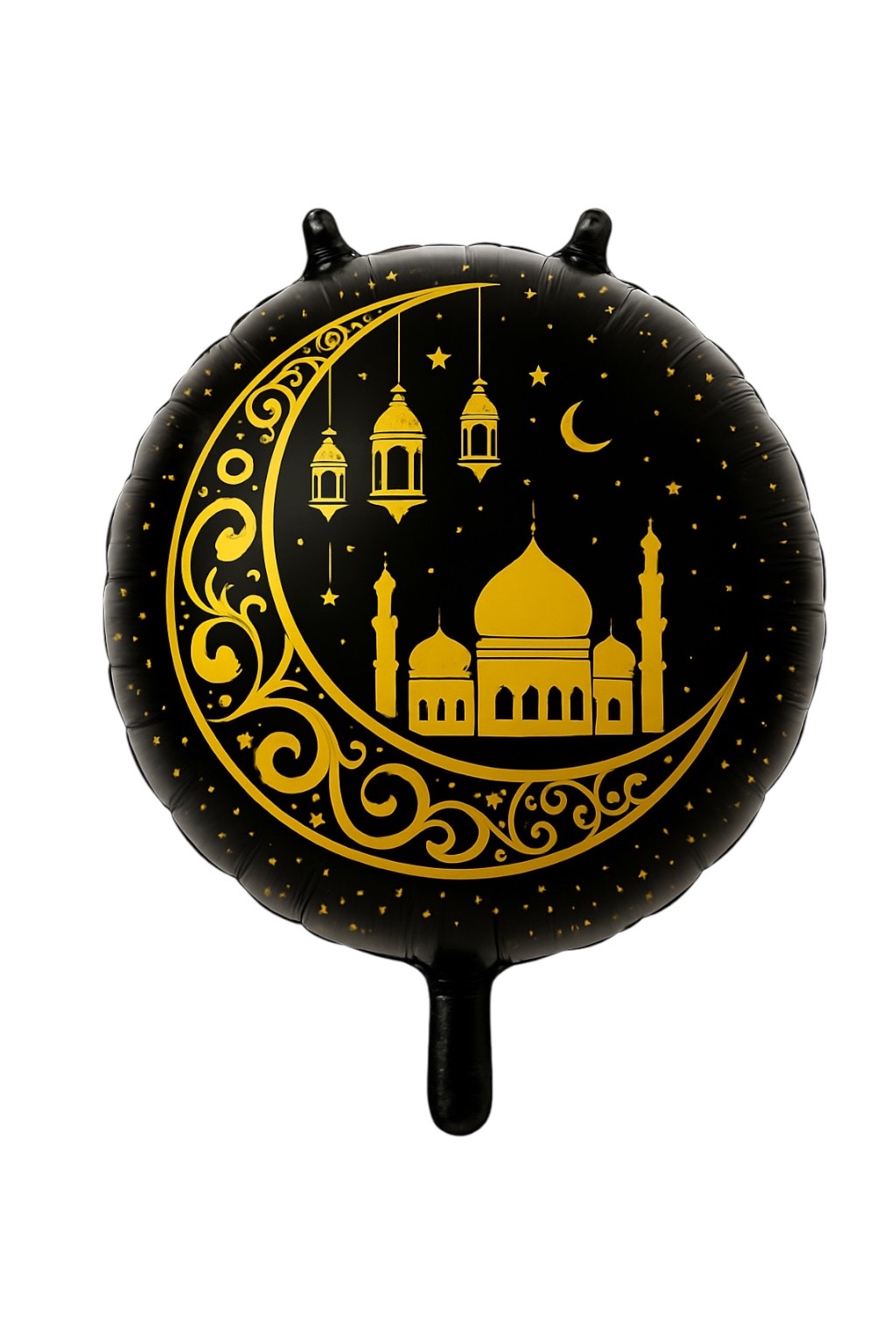 18" Siyah Ramazan Yuvarlak Folyo Balon