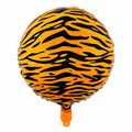 18" Kaplan Desenli Yuvarlak Folyo Balon