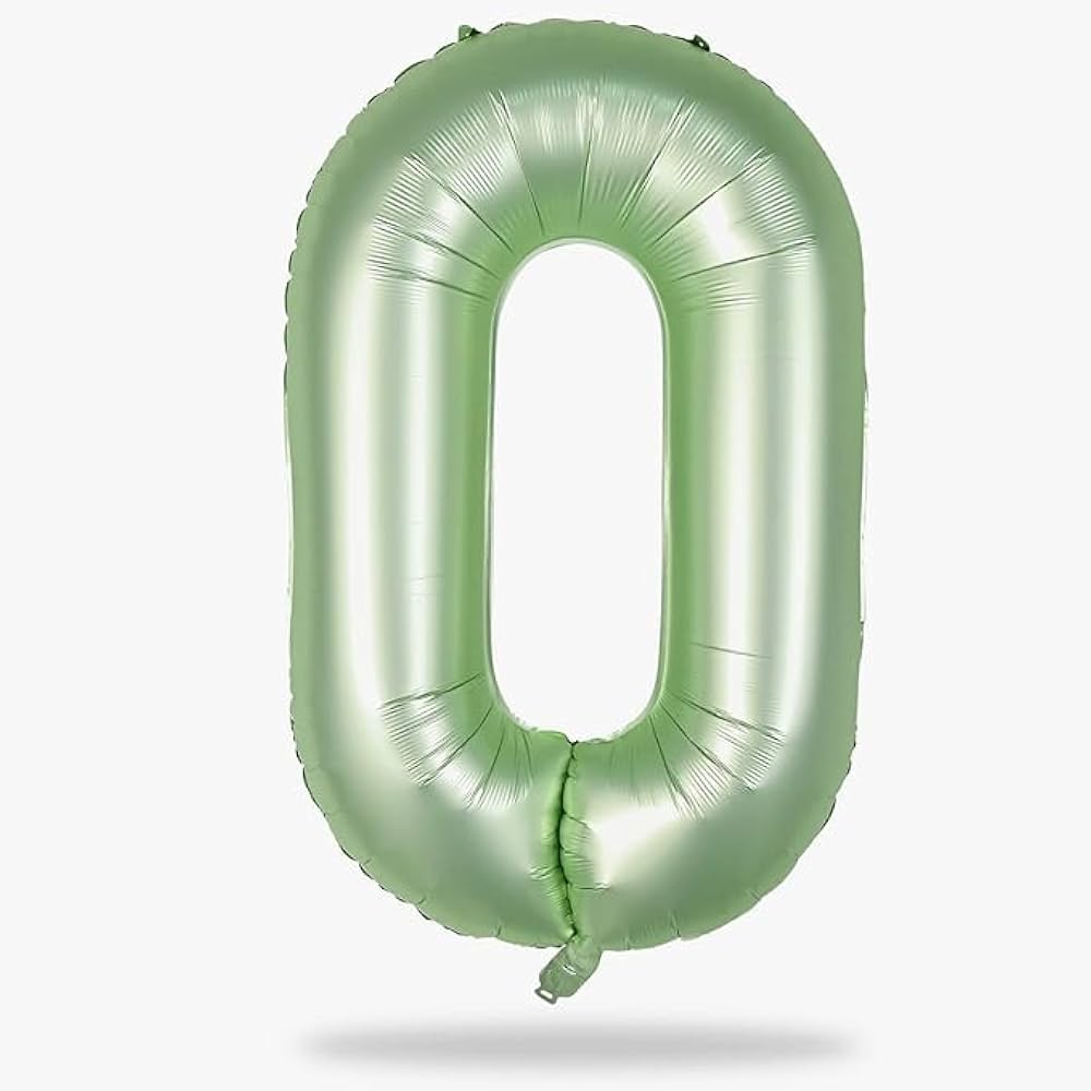 40" Yeşil Rakam Folyo Balon - 0