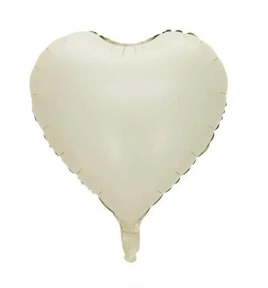 18" Saten Krem Kalp Folyo Balon 50'li Paket
