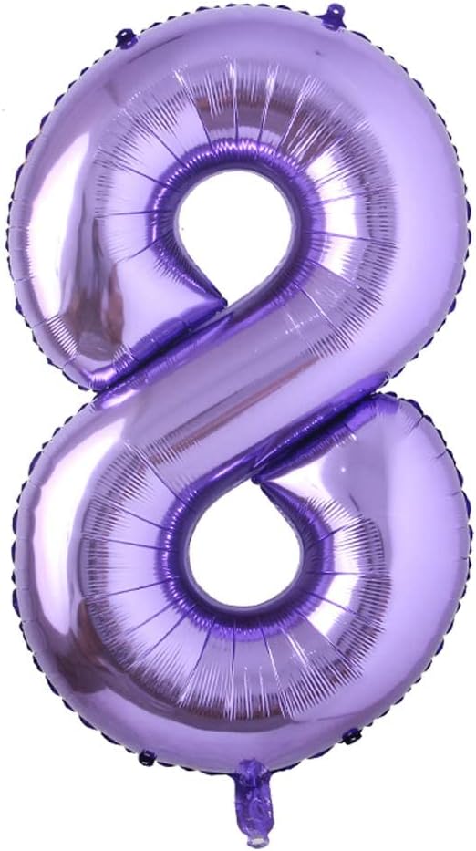 40" Mor Rakam Folyo Balon - 8